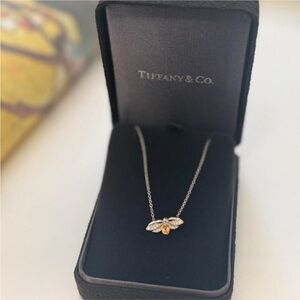 Tiffany & Co. Platinum Firefly Spessartine Necklace Paperflower collection